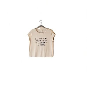 Cream Graphic Kids T-Shirt
